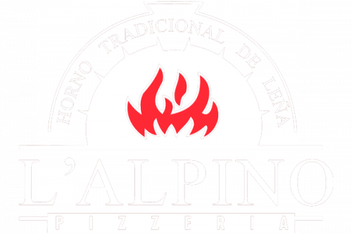 logo blanco lalpino pizzeria